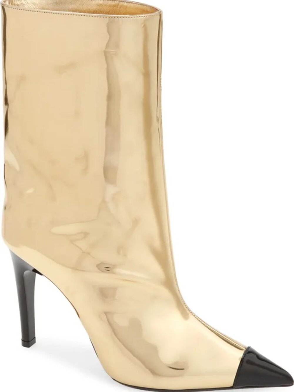 NWB Jimmy Choo Cierra Metallic Leather Bootie Heeled Boots Booties 39.5